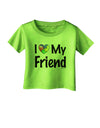 I Heart My Friend - Autism Awareness Infant T-Shirt by TooLoud-Infant T-Shirt-TooLoud-Lime-Green-06-Months-Davson Sales