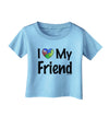 I Heart My Friend - Autism Awareness Infant T-Shirt by TooLoud-Infant T-Shirt-TooLoud-Aquatic-Blue-06-Months-Davson Sales