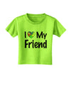 I Heart My Friend - Autism Awareness Toddler T-Shirt by TooLoud-Toddler T-Shirt-TooLoud-Lime-Green-2T-Davson Sales