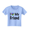 I Heart My Friend - Autism Awareness Toddler T-Shirt by TooLoud-Toddler T-Shirt-TooLoud-Aquatic-Blue-2T-Davson Sales