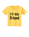 I Heart My Friend - Autism Awareness Toddler T-Shirt by TooLoud-Toddler T-Shirt-TooLoud-Yellow-2T-Davson Sales