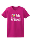 I Heart My Friend - Autism Awareness Womens Dark T-Shirt by TooLoud-Womens T-Shirt-TooLoud-Hot-Pink-Small-Davson Sales