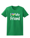 I Heart My Friend - Autism Awareness Womens Dark T-Shirt by TooLoud-Womens T-Shirt-TooLoud-Kelly-Green-X-Small-Davson Sales