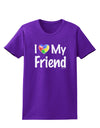 I Heart My Friend - Autism Awareness Womens Dark T-Shirt by TooLoud-Womens T-Shirt-TooLoud-Purple-X-Small-Davson Sales