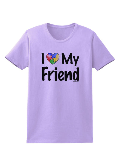 I Heart My Friend - Autism Awareness Womens T-Shirt by TooLoud-Womens T-Shirt-TooLoud-Lavender-X-Small-Davson Sales