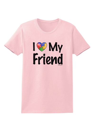 I Heart My Friend - Autism Awareness Womens T-Shirt by TooLoud-Womens T-Shirt-TooLoud-PalePink-X-Small-Davson Sales