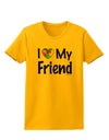 I Heart My Friend - Autism Awareness Womens T-Shirt by TooLoud-Womens T-Shirt-TooLoud-Gold-X-Small-Davson Sales