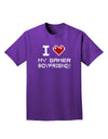 I Heart My Gamer Boyfriend Adult Dark T-Shirt-Mens T-Shirt-TooLoud-Purple-Small-Davson Sales