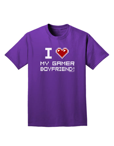 I Heart My Gamer Boyfriend Adult Dark T-Shirt-Mens T-Shirt-TooLoud-Purple-Small-Davson Sales