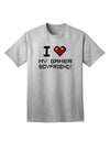 I Heart My Gamer Boyfriend Adult T-Shirt-Mens T-Shirt-TooLoud-AshGray-Small-Davson Sales