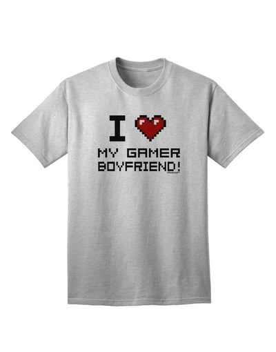 I Heart My Gamer Boyfriend Adult T-Shirt-Mens T-Shirt-TooLoud-AshGray-Small-Davson Sales