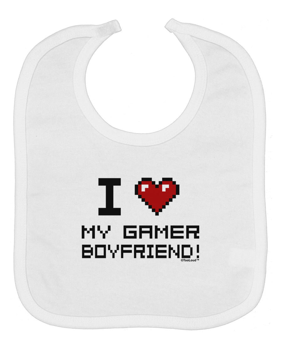 I Heart My Gamer Boyfriend Baby Bib