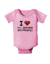 I Heart My Gamer Boyfriend Baby Romper Bodysuit-Baby Romper-TooLoud-Pink-06-Months-Davson Sales