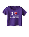 I Heart My Gamer Boyfriend Infant T-Shirt Dark-Infant T-Shirt-TooLoud-Purple-06-Months-Davson Sales