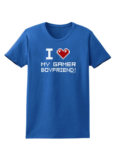 I Heart My Gamer Boyfriend Womens Dark T-Shirt-TooLoud-Royal-Blue-X-Small-Davson Sales