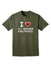 I Heart My Gamer Girlfriend Adult Dark T-Shirt-Mens T-Shirt-TooLoud-Military-Green-Small-Davson Sales