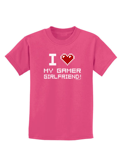 I Heart My Gamer Girlfriend Childrens Dark T-Shirt-Childrens T-Shirt-TooLoud-Sangria-X-Small-Davson Sales