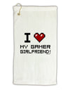 I Heart My Gamer Girlfriend Micro Terry Gromet Golf Towel 11&#x22;x19-Golf Towel-TooLoud-White-Davson Sales