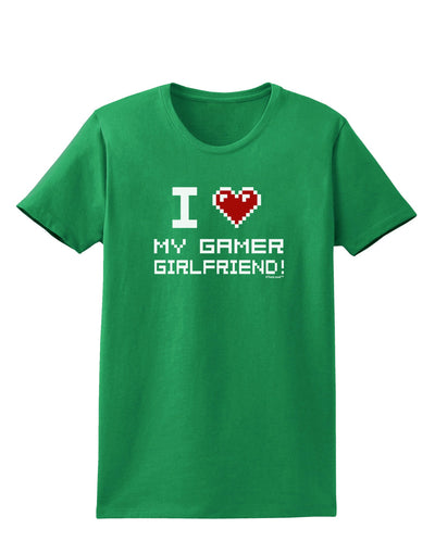 I Heart My Gamer Girlfriend Womens Dark T-Shirt-TooLoud-Kelly-Green-X-Small-Davson Sales