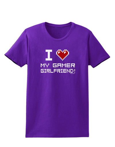 I Heart My Gamer Girlfriend Womens Dark T-Shirt-TooLoud-Purple-X-Small-Davson Sales