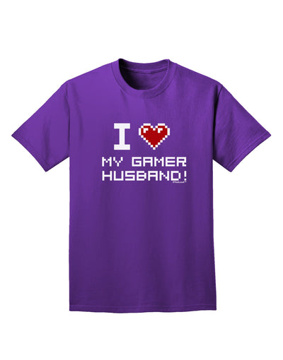 I Heart My Gamer Husband Adult Dark T-Shirt-Mens T-Shirt-TooLoud-Purple-Small-Davson Sales