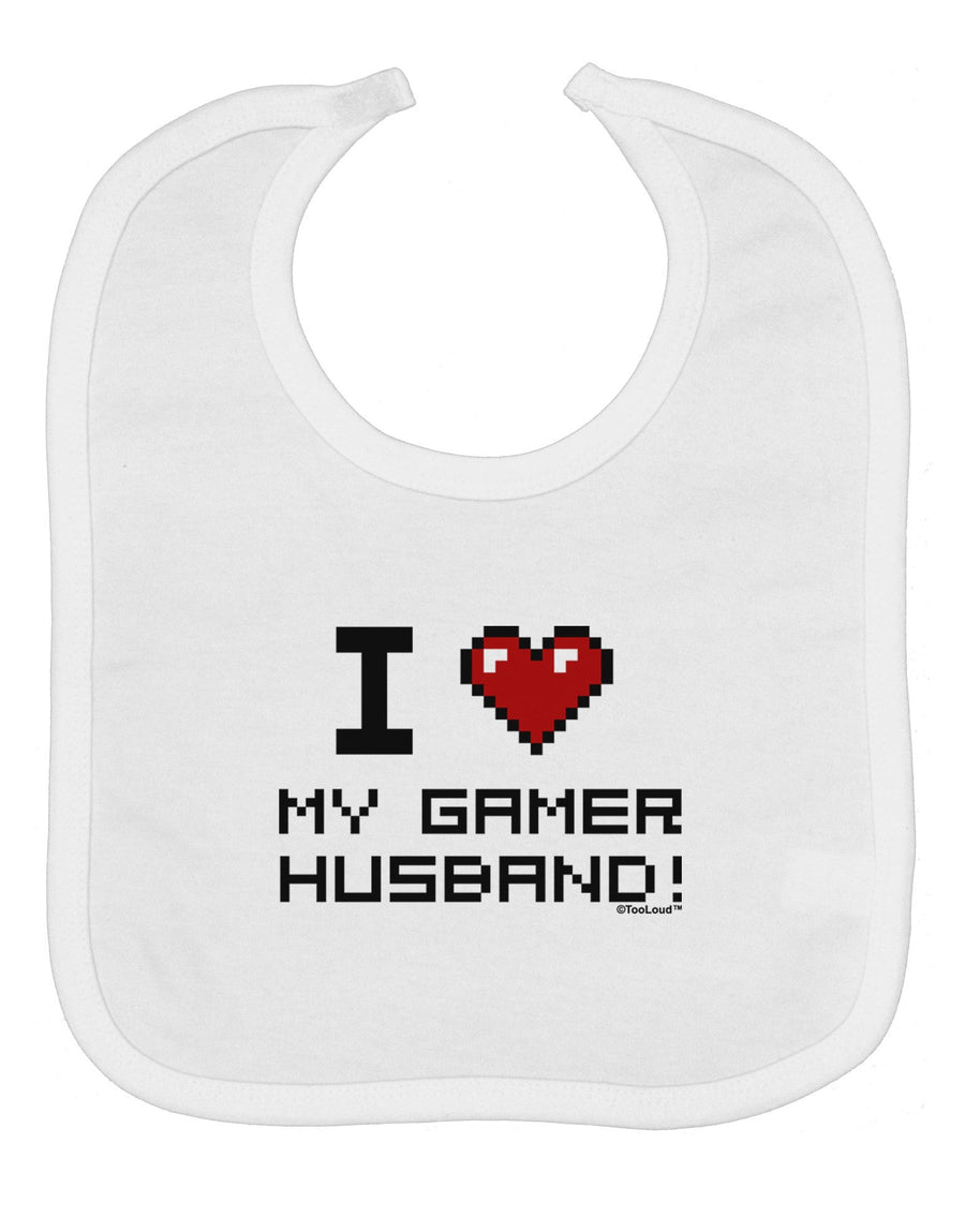 I Heart My Gamer Husband Baby Bib