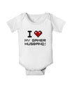 I Heart My Gamer Husband Baby Romper Bodysuit-Baby Romper-TooLoud-White-06-Months-Davson Sales