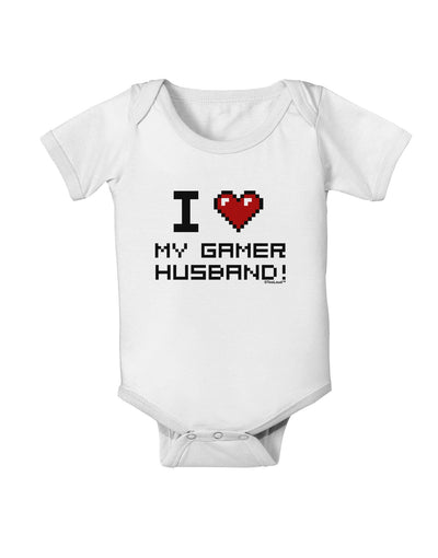 I Heart My Gamer Husband Baby Romper Bodysuit-Baby Romper-TooLoud-White-06-Months-Davson Sales