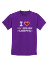 I Heart My Gamer Husband Childrens Dark T-Shirt-Childrens T-Shirt-TooLoud-Purple-X-Small-Davson Sales