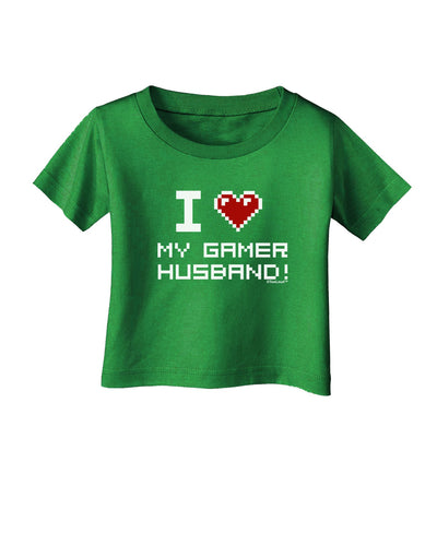 I Heart My Gamer Husband Infant T-Shirt Dark-Infant T-Shirt-TooLoud-Clover-Green-06-Months-Davson Sales