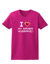 I Heart My Gamer Husband Womens Dark T-Shirt-TooLoud-Hot-Pink-Small-Davson Sales