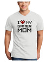 I Heart My Gamer Mom Adult V-Neck T-shirt by TooLoud-Mens V-Neck T-Shirt-TooLoud-White-Small-Davson Sales