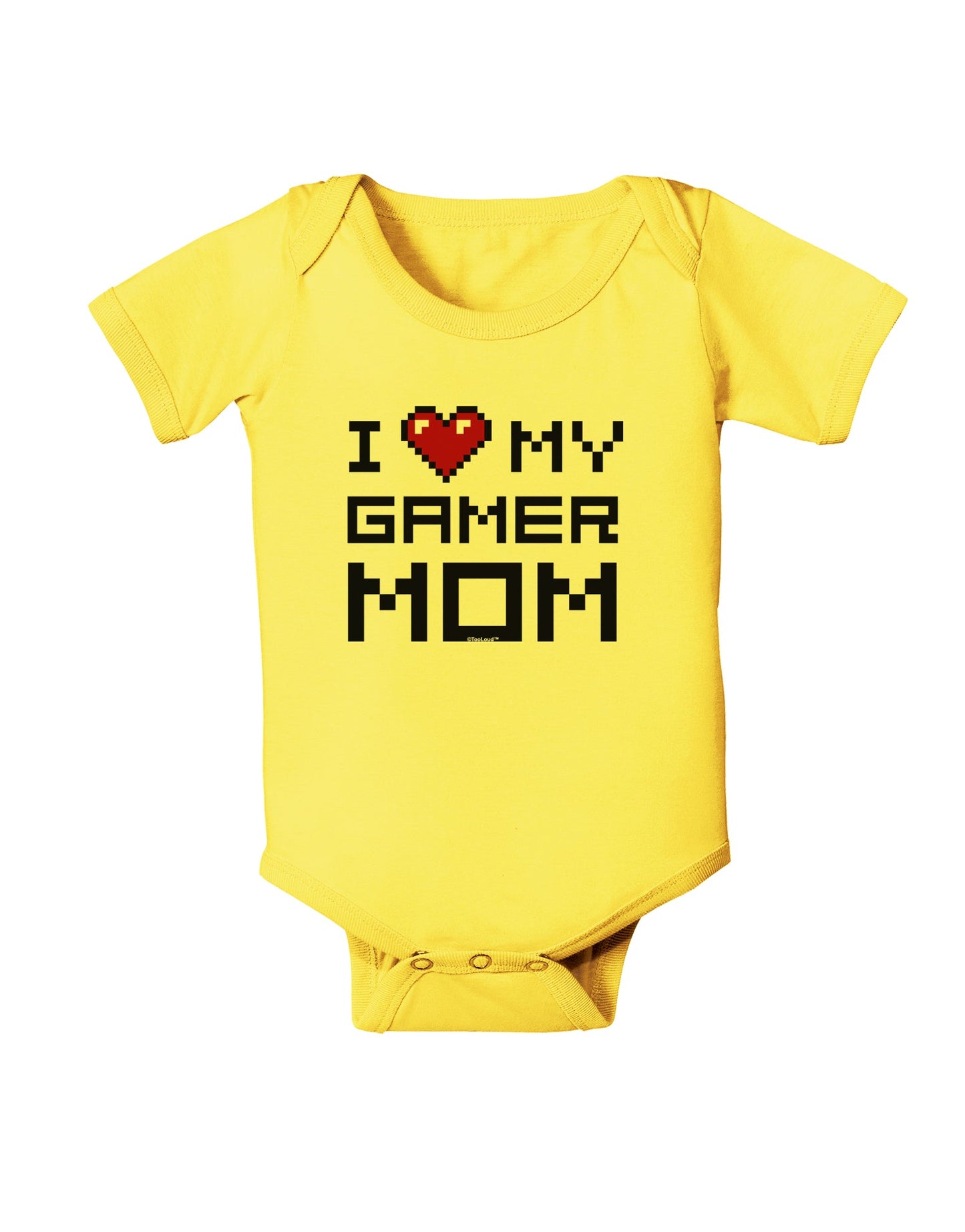 I Heart My Gamer Mom Baby Romper Bodysuit by TooLoud-Baby Romper-TooLoud-Yellow-06-Months-Davson Sales