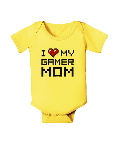 I Heart My Gamer Mom Baby Romper Bodysuit by TooLoud-Baby Romper-TooLoud-Yellow-06-Months-Davson Sales