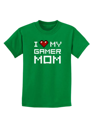 I Heart My Gamer Mom Childrens Dark T-Shirt by TooLoud-Childrens T-Shirt-TooLoud-Kelly-Green-X-Small-Davson Sales