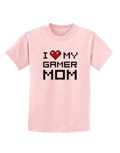 I Heart My Gamer Mom Childrens T-Shirt by TooLoud-Childrens T-Shirt-TooLoud-PalePink-X-Small-Davson Sales