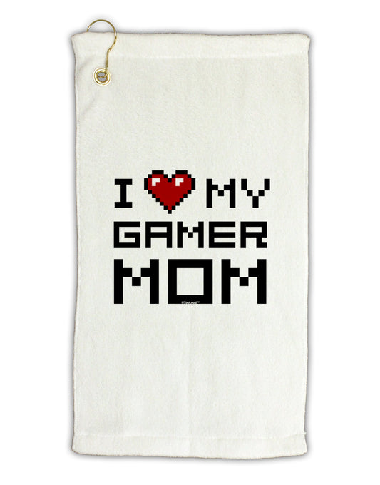 I Heart My Gamer Mom Micro Terry Gromet Golf Towel 16 x 25 inch by TooLoud-Golf Towel-TooLoud-White-Davson Sales