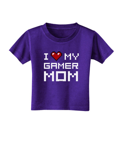 I Heart My Gamer Mom Toddler T-Shirt Dark by TooLoud-Toddler T-Shirt-TooLoud-Purple-2T-Davson Sales