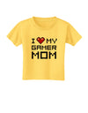 I Heart My Gamer Mom Toddler T-Shirt by TooLoud-Toddler T-Shirt-TooLoud-Yellow-2T-Davson Sales