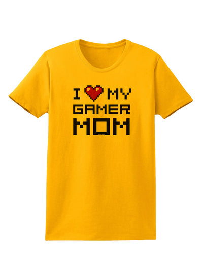 I Heart My Gamer Mom Womens T-Shirt by TooLoud-Womens T-Shirt-TooLoud-Gold-X-Small-Davson Sales