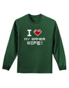 I Heart My Gamer Wife Adult Long Sleeve Dark T-Shirt-TooLoud-Dark-Green-Small-Davson Sales