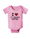 I Heart My Gamer Wife Baby Romper Bodysuit-Baby Romper-TooLoud-Pink-06-Months-Davson Sales