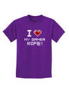 I Heart My Gamer Wife Childrens Dark T-Shirt-Childrens T-Shirt-TooLoud-Purple-X-Small-Davson Sales