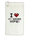 I Heart My Gamer Wife Micro Terry Gromet Golf Towel 11&#x22;x19-Golf Towel-TooLoud-White-Davson Sales