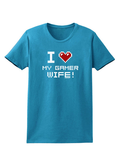 I Heart My Gamer Wife Womens Dark T-Shirt-TooLoud-Turquoise-X-Small-Davson Sales