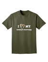 I Heart My German Shepherd Adult Dark T-Shirt-Mens T-Shirt-TooLoud-Military-Green-Small-Davson Sales