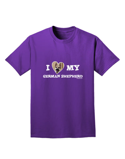 I Heart My German Shepherd Adult Dark T-Shirt-Mens T-Shirt-TooLoud-Purple-Small-Davson Sales