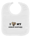 I Heart My German Shepherd Baby Bib