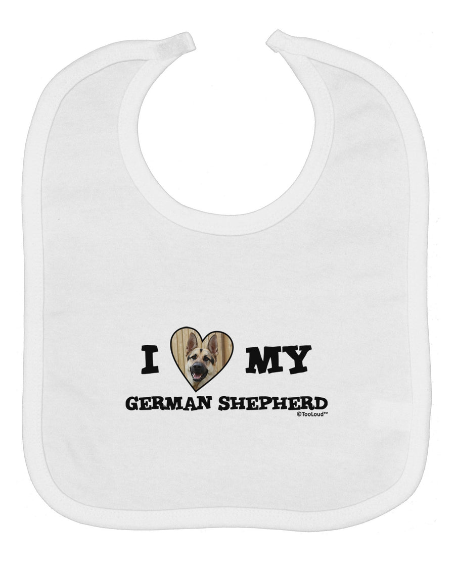 I Heart My German Shepherd Baby Bib