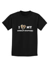 I Heart My German Shepherd Childrens Dark T-Shirt-Childrens T-Shirt-TooLoud-Black-X-Small-Davson Sales